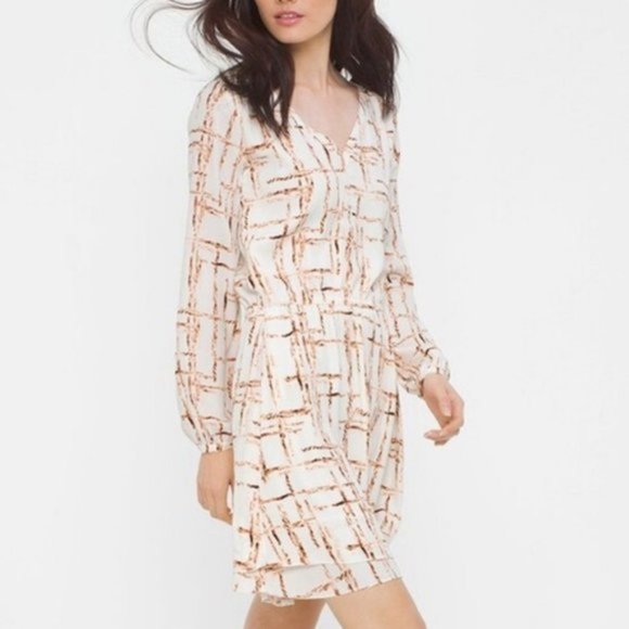 long sleeve blouson dress